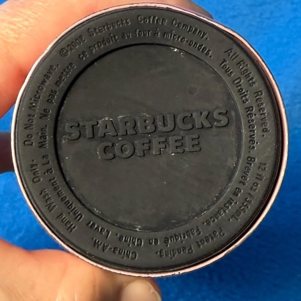Starbucks Store Pink Shaped Stainless Steel Tumbler - 12 oz Preowned 2008 GUC